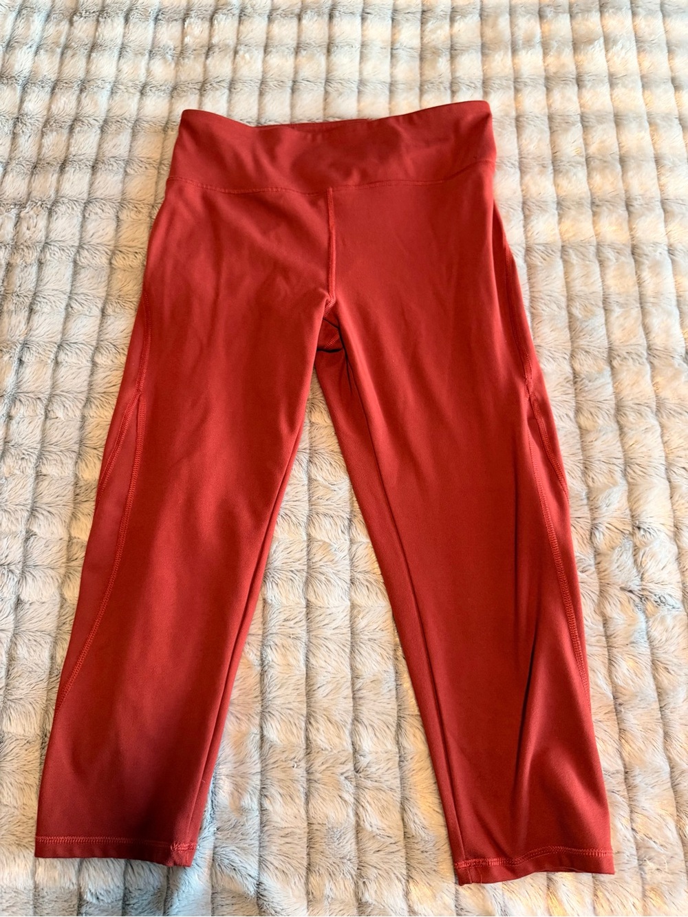 Marika Fitness Everyday Yoga Balance Collection Rust Marsala Cropped Leggings XL